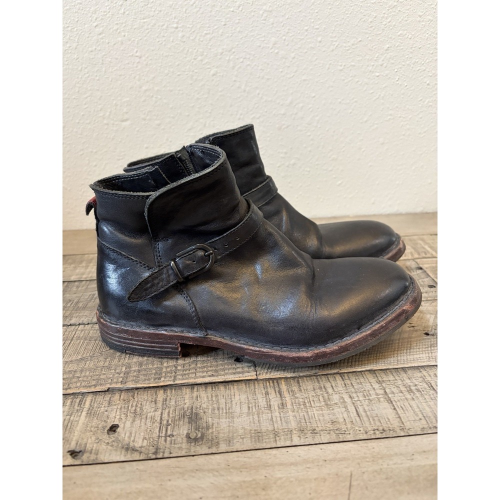 MOMA Italian Leather Ankle Boots  Avant Garde Buckle Luxury Euro Ren Faire 6.5